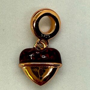 Chocolate Dipped Heart Charm – Rose Gold 925 Silver